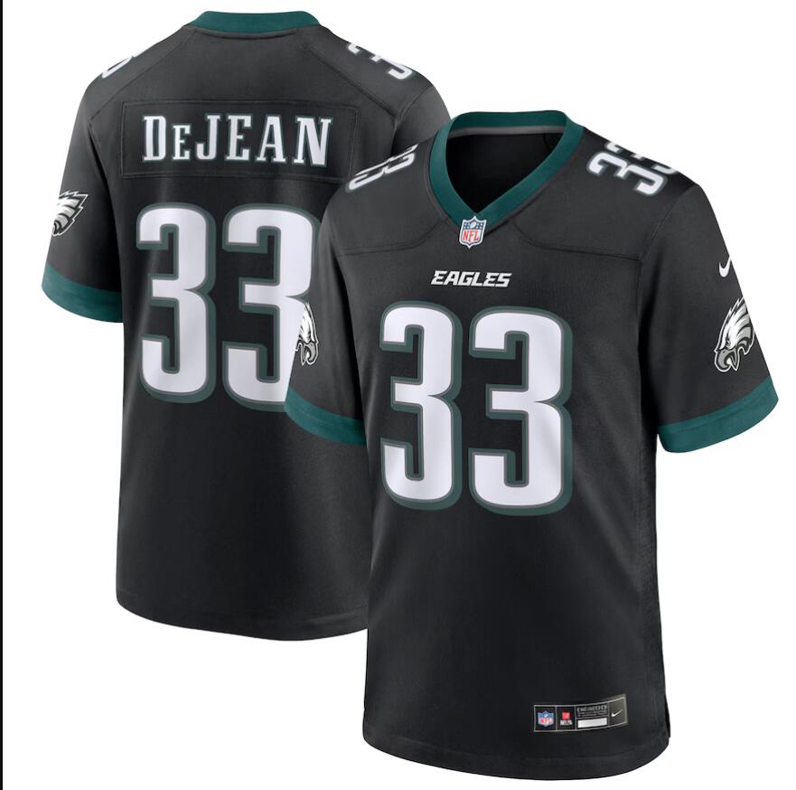 Men Nike Philadelphia Eagles #33 Cooper DeJean Black  2024 NFL Draft Alternate Player Game Jersey->seattle mariners->MLB Jersey